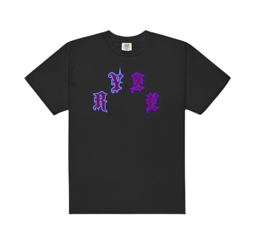 SSS “RYZE” GARMENT DYED T-SHIRT - BLACK