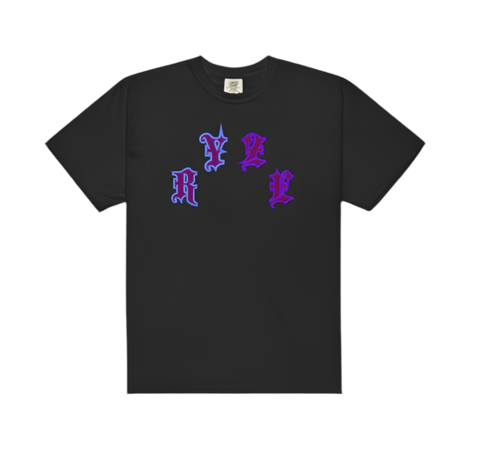 SSS “RYZE” GARMENT DYED T-SHIRT - BLACK